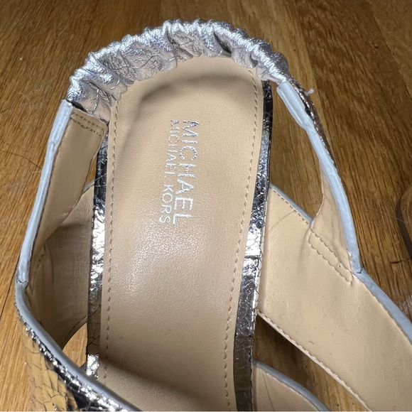 Silver Micheal Kors Slingback Heels - Picture 3 of 4
